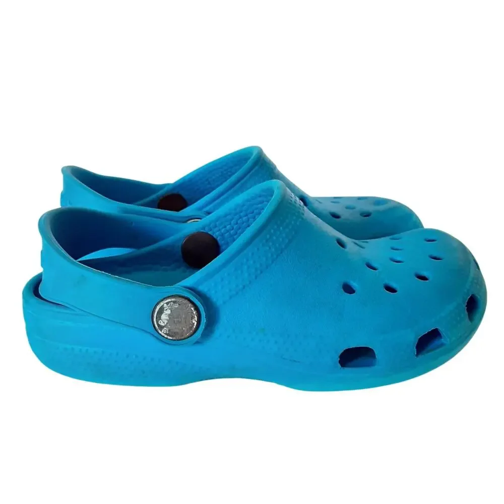 Crocs Clogs Boys C10/11 Water Shoes Bright Blue Slip On Casual Play Shoe Summer